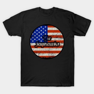 The Jayhawks / USA Flag Vintage Style T-Shirt